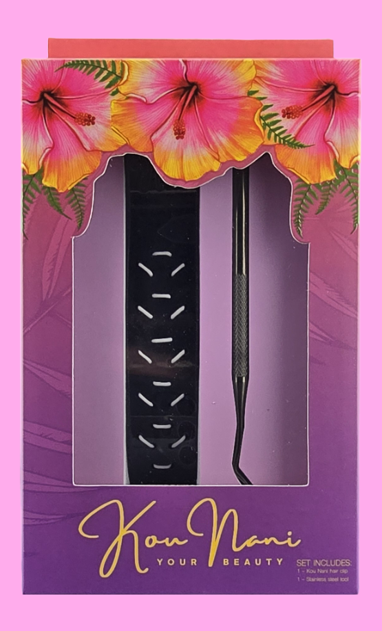 Kou Nani floral hair clip set featuring colorful fabric flowers and decorative pins for elegant hair accessories.